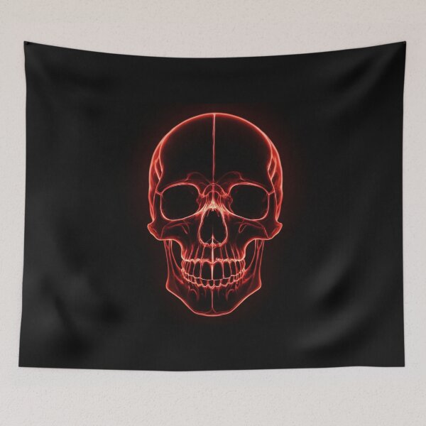 Item preview, Red Neon Skull  designed and sold by DotsAndDesigns.