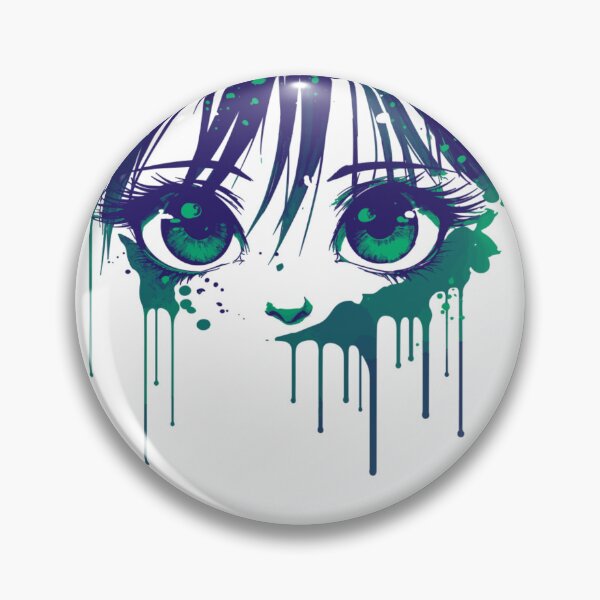 Item preview, Manga Eyes - Green and Purple designed and sold by KapowStickers.