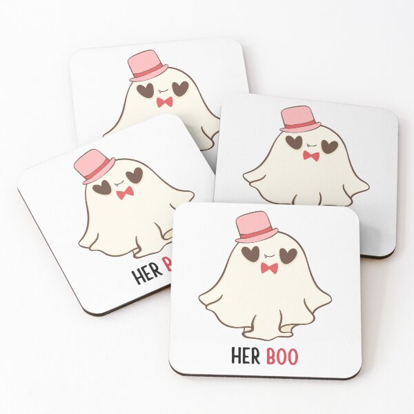 Item preview, Her boo | cute boo with hat | happy valentine's day designed and sold by PurpleWay.