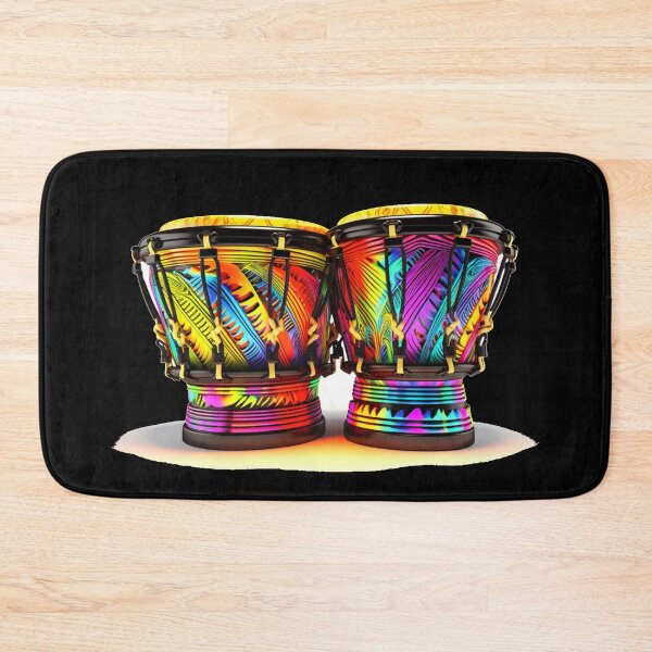 Item preview, African Drum Art in Neon Colors designed and sold by MugsNstuff Live Love Create!.