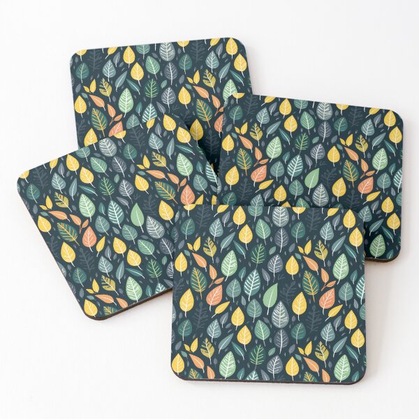 Item preview, Illustrated Pastel Leaf Pattern designed and sold by nicbeeseart.