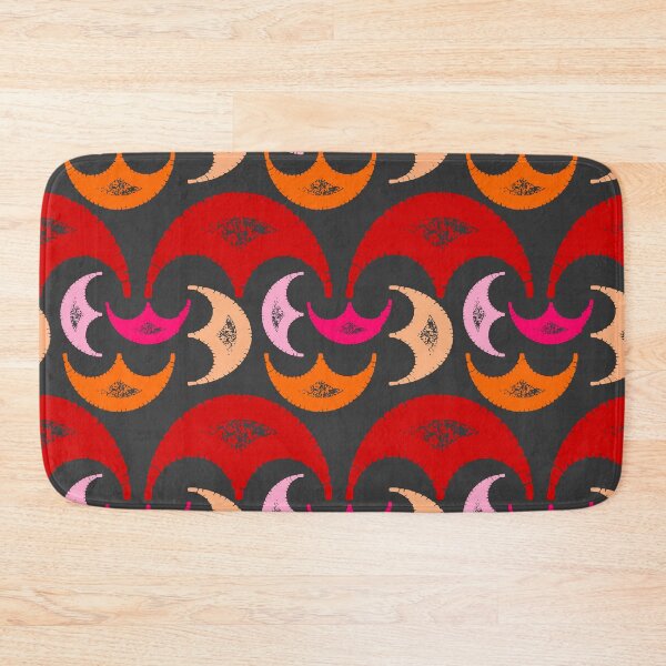 Item preview, Red and Black Half-Moon Seamless Pattern designed and sold by LZenDesigns.