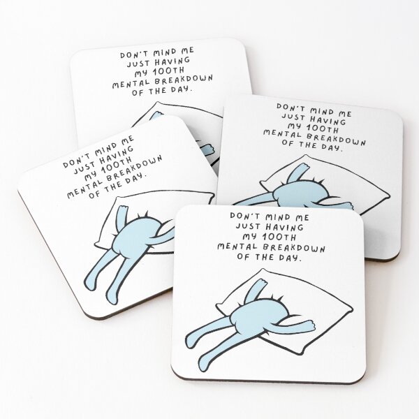 Item preview, Little Emotional Blue Dude “Don’t mind me just having my 100th mental breakdown of the day” designed and sold by CaitlynConnor.