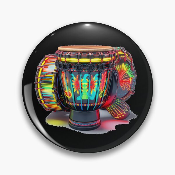 Item preview, African Drum Art in Neon Colors (Series 2) designed and sold by MugsNstuff Live Love Create!.