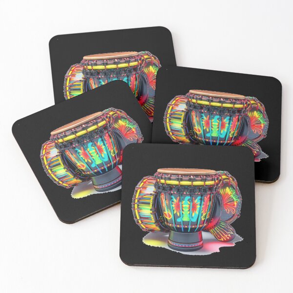 Item preview, African Drum Art in Neon Colors (Series 2) designed and sold by MugsNstuff Live Love Create!.
