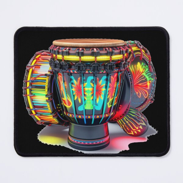 Item preview, African Drum Art in Neon Colors (Series 2) designed and sold by MugsNstuff Live Love Create!.
