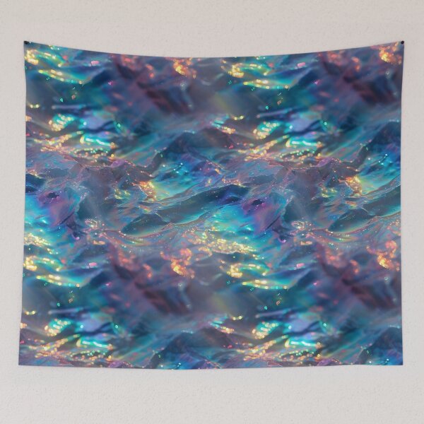Item preview, Sparkling Blue Rainbow Waves designed and sold by dinaaaaaah.