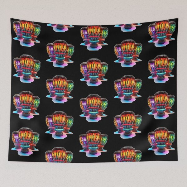 Item preview, African Drum Art in Neon Colors (Series 3) designed and sold by MugsNstuff Live Love Create!.