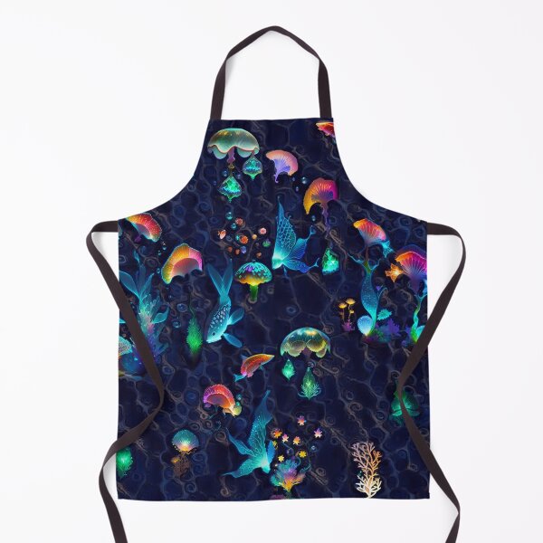 Item preview, seabed, corals, fish, glowing, flaming, multicolored, future dusk designed and sold by Maria Mihailova.