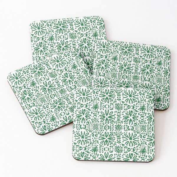Item preview, Green Abstract Pattern designed and sold by nicbeeseart.