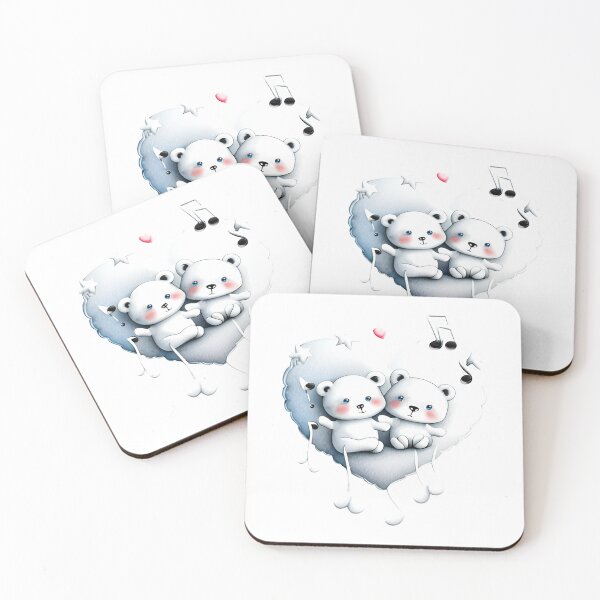 Item preview, Adorable polar bear cubs in love designed and sold by Artbellachi.