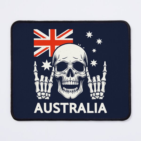 Item preview, Australia Australian Flag Skeleton designed and sold by CreepyCornerArt.