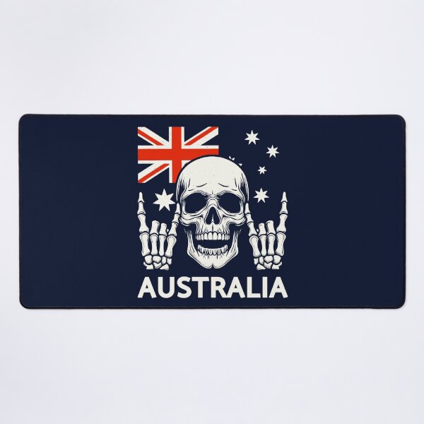 Item preview, Australia Australian Flag Skeleton designed and sold by CreepyCornerArt.