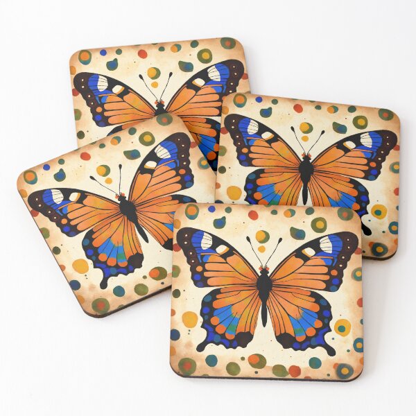 Artikelvorschau, Expressionistischer Pfauenschmetterling mit Tupfenmuster entworfen und verkauft von RosyCorner.