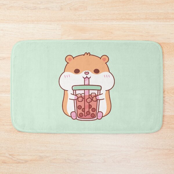 Item preview, Cute Chubby Hamster Drinking Bubble Tea designed and sold by rustydoodle.