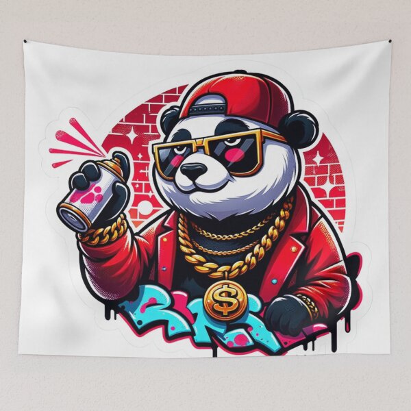 Item preview, Graffiti Panda in Red Suit designed and sold by Jesus Hell Carballo.