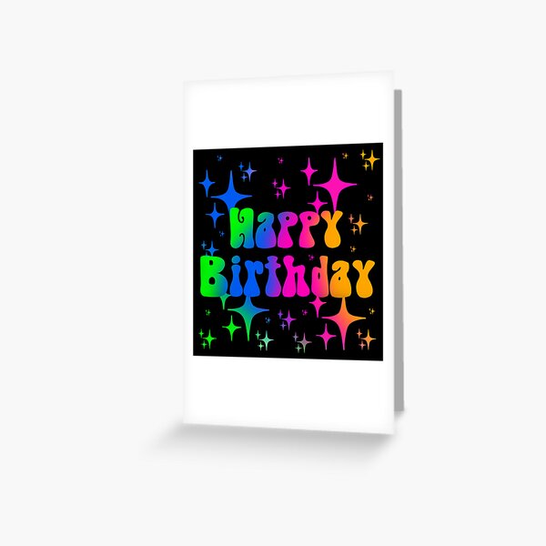 Item preview, Groovy Rainbow Scratch Paper Happy Birthday  designed and sold by murpthart.