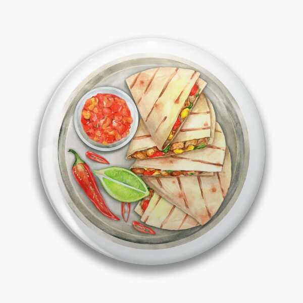 Item preview, Quesadilla With Chicken Corn And Pepper Watercolor designed and sold by BurchardWiley.