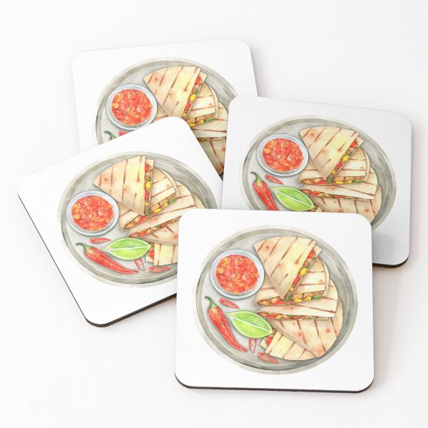 Item preview, Quesadilla With Chicken Corn And Pepper Watercolor designed and sold by BurchardWiley.