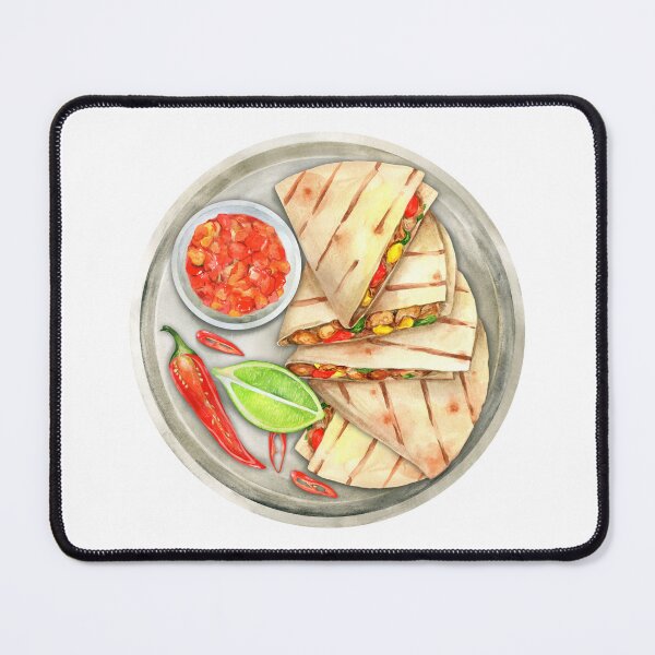 Item preview, Quesadilla With Chicken Corn And Pepper Watercolor designed and sold by BurchardWiley.