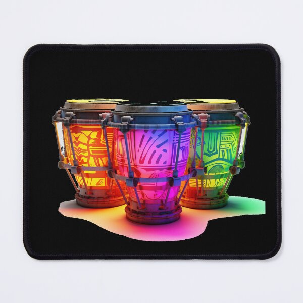 Item preview, African Drum Art in Neon Colors (Series 4) designed and sold by MugsNstuff Live Love Create!.