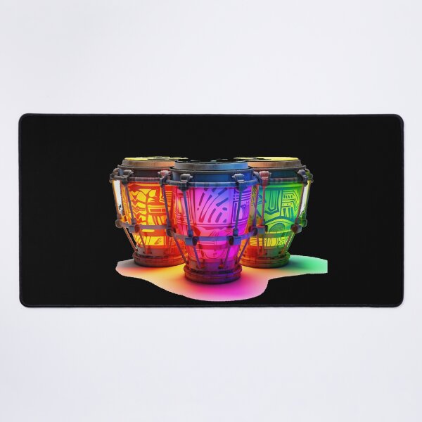 Item preview, African Drum Art in Neon Colors (Series 4) designed and sold by MugsNstuff Live Love Create!.