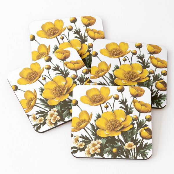 Item preview, Buttercup Yellow Flowers designed and sold by clarkfraser.