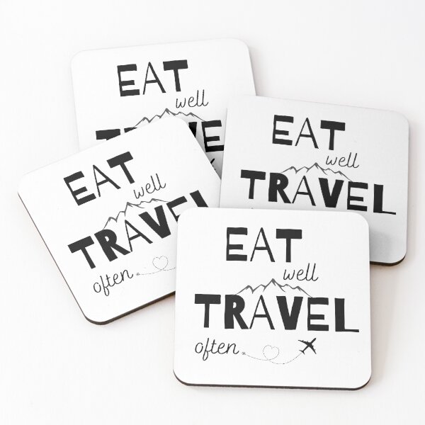 Item preview, Eat Well, Travel Often designed and sold by Inspirely.