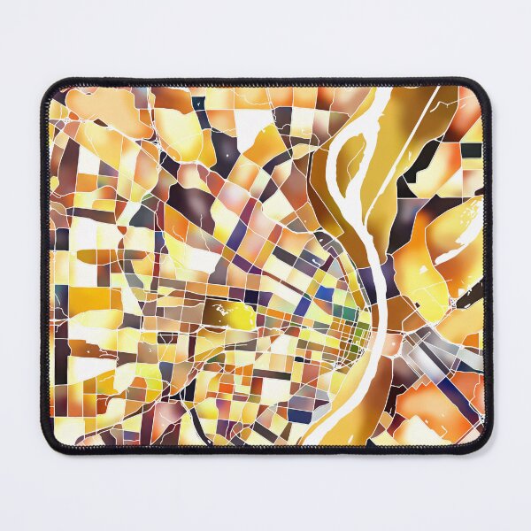 Item preview, St. Louis Missouri City Map - Golden Yellow designed and sold by StylishStacks.