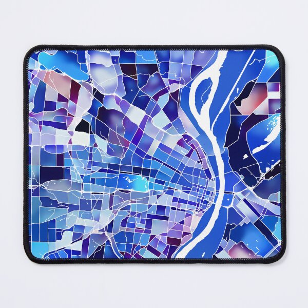 Item preview, St. Louis Missouri City Map - Marine Blue designed and sold by StylishStacks.