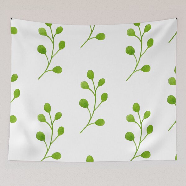 Item preview, Green cute branch made with watercolor  designed and sold by VadimFromm.