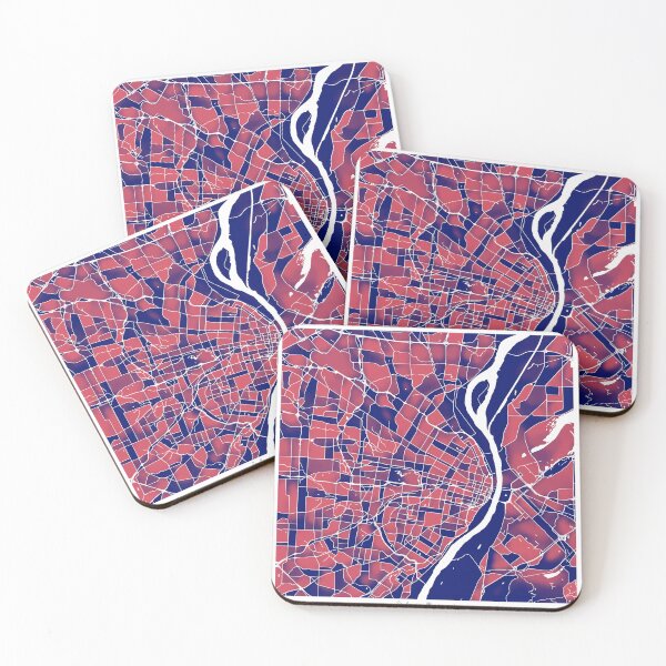 Item preview, St. Louis Missouri City Map - Red-Blue Duotone designed and sold by StylishStacks.