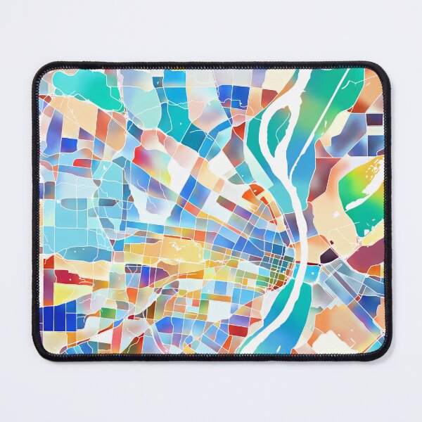 Item preview, St. Louis Missouri City Map - Tropical Rainbow Scheme designed and sold by StylishStacks.