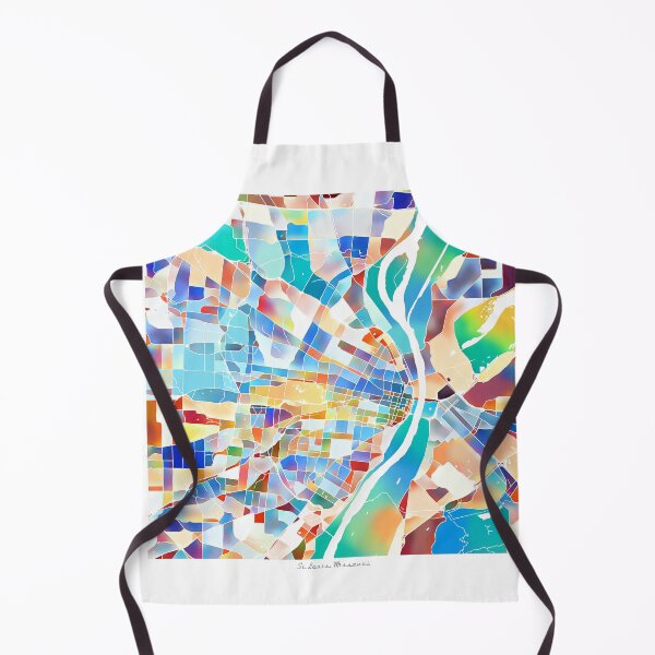 Item preview, St. Louis Missouri City Map - Tropical Rainbow Scheme designed and sold by StylishStacks.