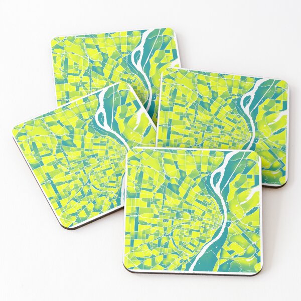 Item preview, St. Louis Missouri City Map - Green-Yellow Duotone designed and sold by StylishStacks.