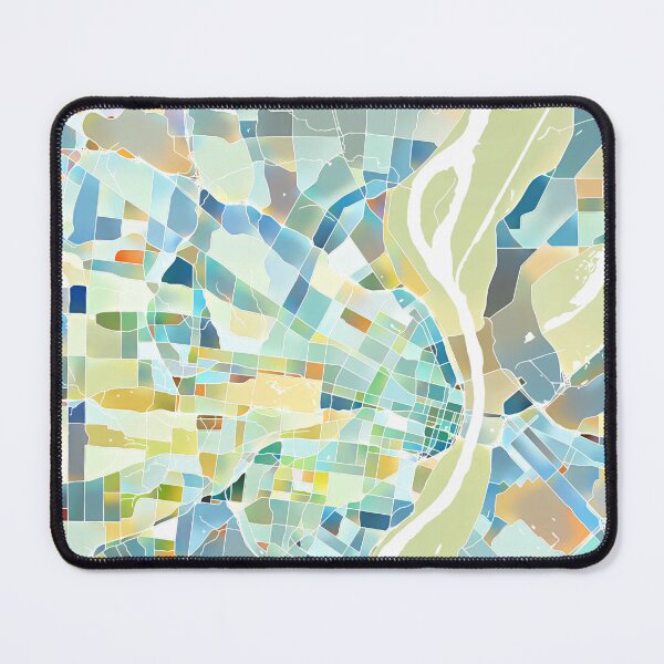 Item preview, St. Louis Missouri City Map - Pastel Color Scheme designed and sold by StylishStacks.