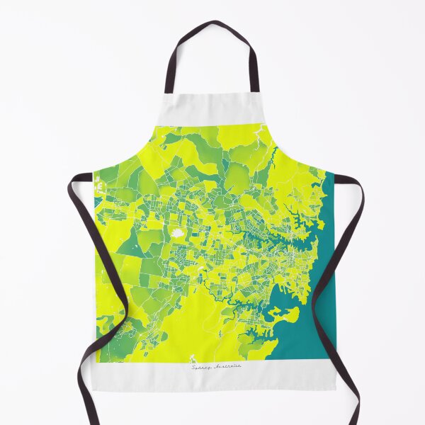 Item preview, Sydney Australia City Map - Green-Yellow Duotone designed and sold by StylishStacks.