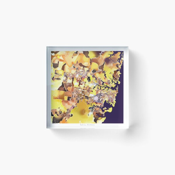 Item preview, Sydney Australia City Map - Golden Yellow designed and sold by StylishStacks.