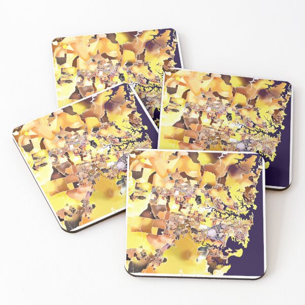 Item preview, Sydney Australia City Map - Golden Yellow designed and sold by StylishStacks.