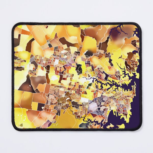 Item preview, Sydney Australia City Map - Golden Yellow designed and sold by StylishStacks.