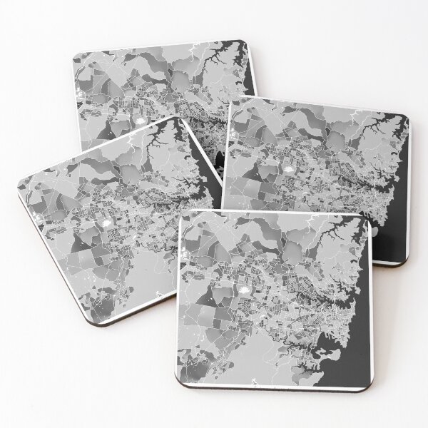 Item preview, Sydney Australia City Map - Black and White Monochrome designed and sold by StylishStacks.