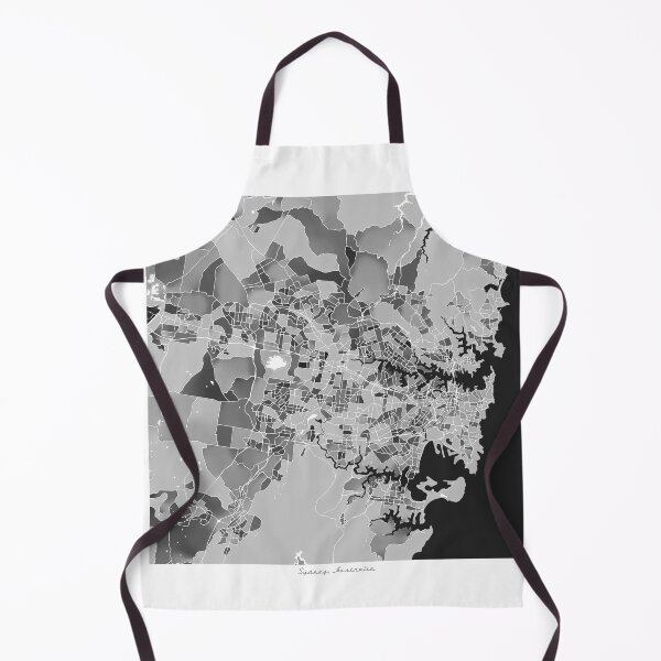 Item preview, Sydney Australia City Map - Black and White Monochrome designed and sold by StylishStacks.