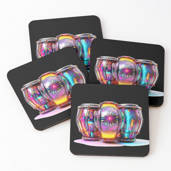 Item preview, African Drum Art in Neon Colors (Series 6) designed and sold by MugsNstuff Live Love Create!.