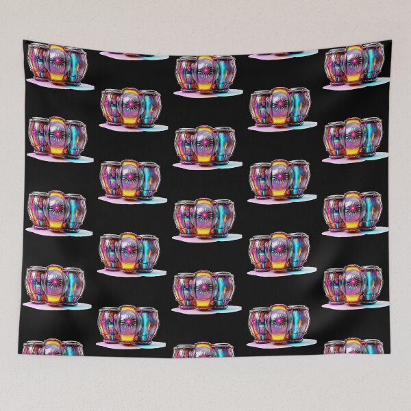 Item preview, African Drum Art in Neon Colors (Series 6) designed and sold by MugsNstuff Live Love Create!.