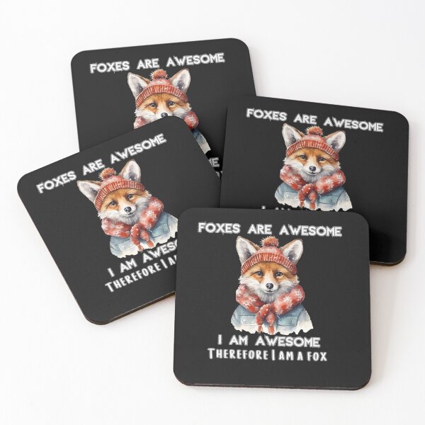 Item preview, Foxes are awesome I am awesome Therefore I am a Fox designed and sold by Kate Made ART.