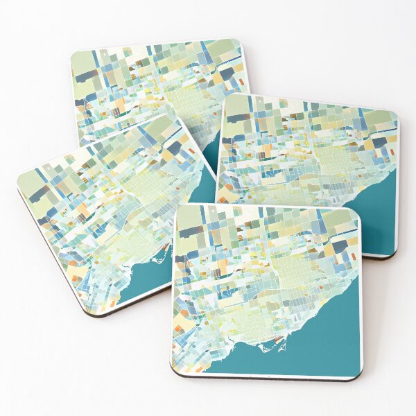 Item preview, Toronto Canada City Map - Pastel Color Scheme designed and sold by StylishStacks.