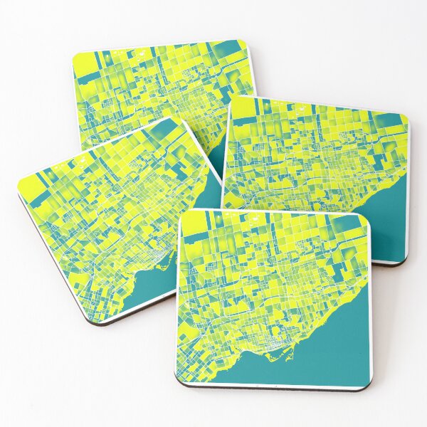 Item preview, Toronto Canada City Map - Green-Yellow Duotone designed and sold by StylishStacks.
