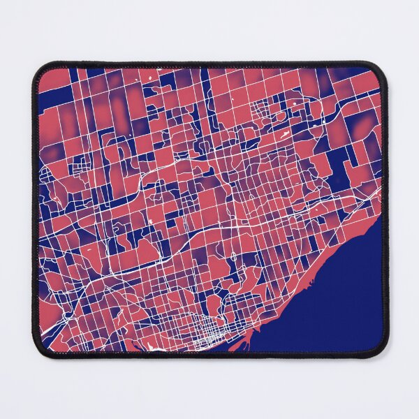 Item preview, Toronto Canada City Map - Red-Blue Duotone designed and sold by StylishStacks.