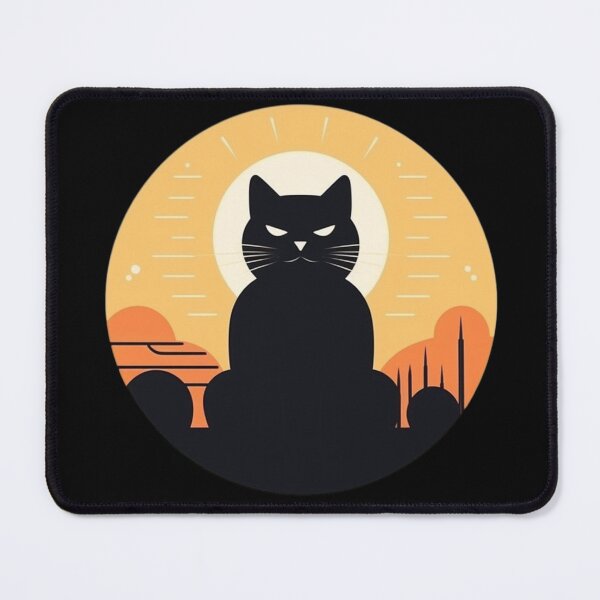 Item preview, black cat by the sunset designed and sold by matchymatchy.