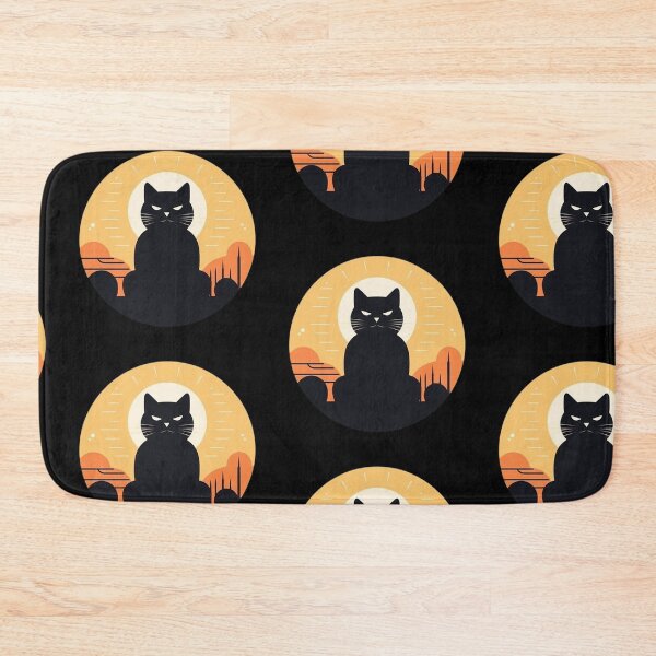 Item preview, black cat by the sunset designed and sold by matchymatchy.